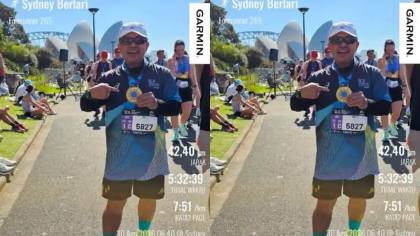 Usia 59 Tahun, Ketua PHRI Sulsel Anggiat Sinaga Tuntaskan Sydney Marathon 42,4 Km