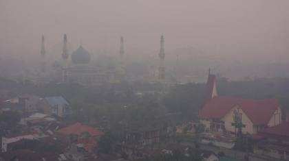 Pekanbaru Diselimuti Asap, Kualitas Udara Berbahaya