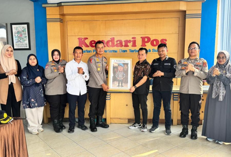 Perkuat Sinergi dengan Media, Kapolresta Bersama Jajaran Kunjungi Kendari Pos